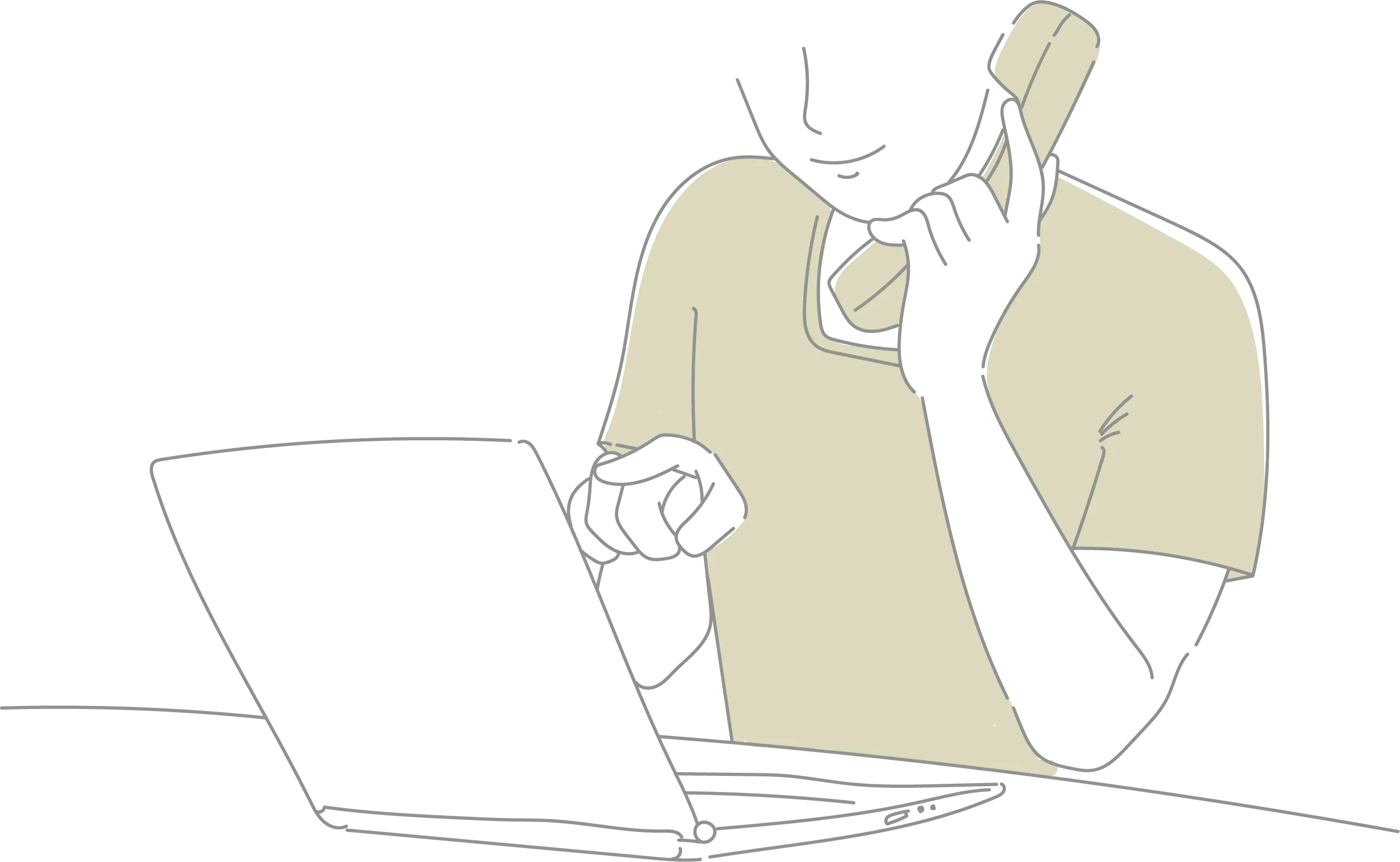 労務相談についてイージーネットに電話相談をしている女性